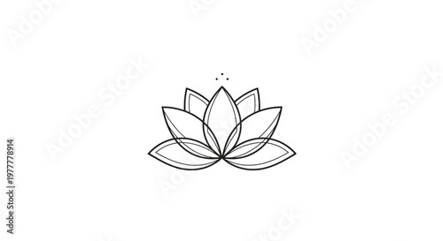 Elegant lotus flower illustration showcasing delicate petals and serene beauty.
