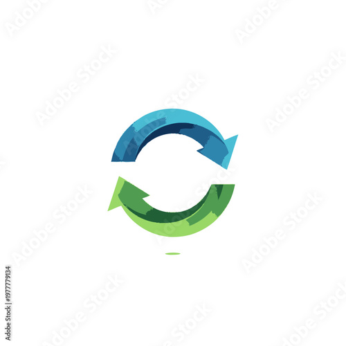 Recycling Arrows Symbolizing Circular Economy and Sustainability.