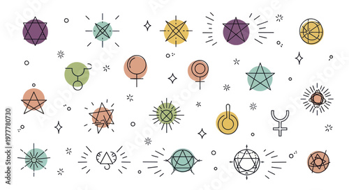 Collection of Esoteric Symbols and Geometric Designs.