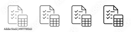 Product Backlog Management and Task Prioritization Icon Line Art Vector Illustration Editable