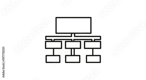 A simple hierarchical organizational chart diagram