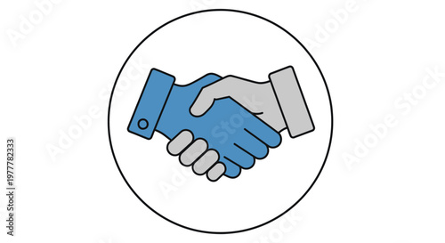 Two hands clasping in a circle, symbolizing partnership