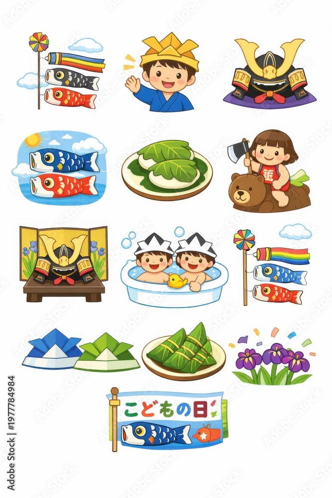 Fototapeta premium Children's day in Japan stickers