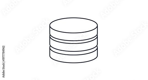 Stylized cylindrical object with three distinct stacked segments