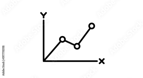 A simple line graph displaying data points along x and y axes