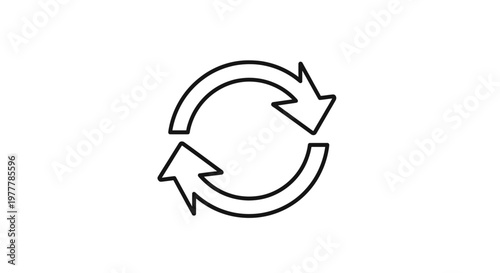 Two opposing arrows forming a circular refresh or sync symbol