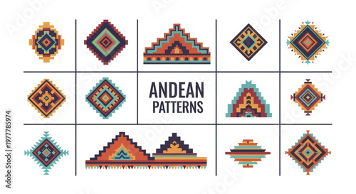 Andean Patterns Collection - Traditional Geometric Designs and Motifs.
