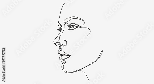 Profile of a face rendered in simple black lines on a white background