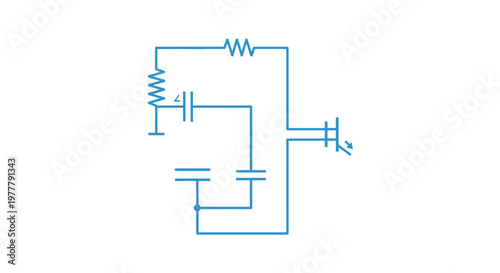 Electronic circuit diagram with components.