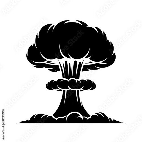 nuclear explosion silhouette