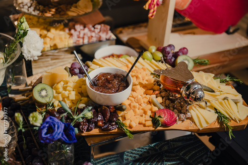 buffet table with snacks