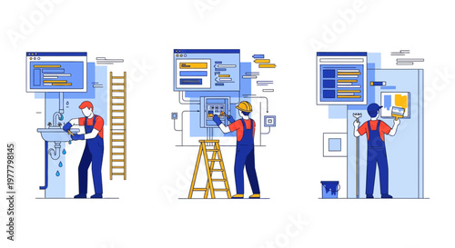 Professional Home Maintenance Repair Services including Plumbing Electrical Work and Painting for Residential House Renovation