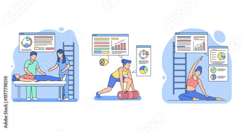 Physical Therapy Rehab Fitness Health Medical Data Yoga Training Patient Doctor Wellness Recovery Care Exercise