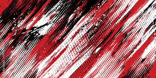 Gaming esport background striking stripes electric banner vector illustration design red black grunge brush wing comic pattern modern abstract concept livery stripes decal paint splash splatter.eps 10