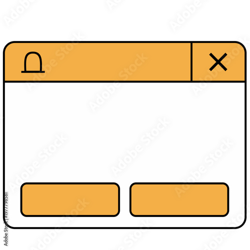 Vector Illustration of Pop-Up Notification UI Window Interface