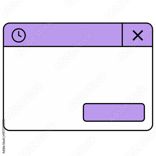 Vector Illustration of Pop-Up Notification UI Window Interface