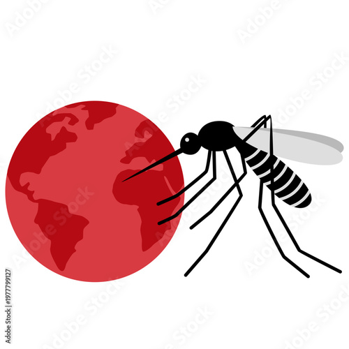 World Malaria Day Illustration Mosquito Prevention Awareness