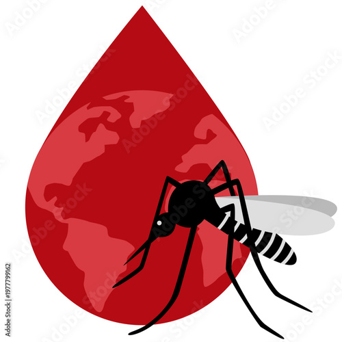 World Malaria Day Illustration Mosquito Prevention Awareness