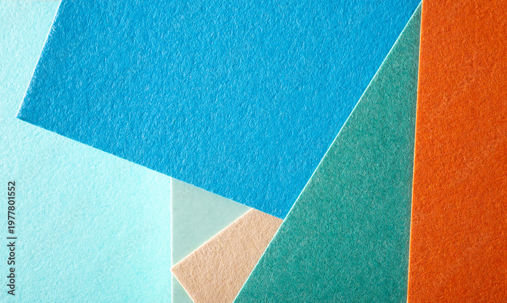 Fototapeta premium Multicolor abstract background with paper texture. Textured colored paper with Suprematist geometric shapes and lines.