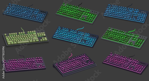 A cheerful bouquet of anthropomorphic flowers with happy faces.