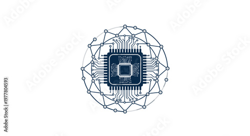 Digital Circuitry Network Concept - Technology and Connectivity