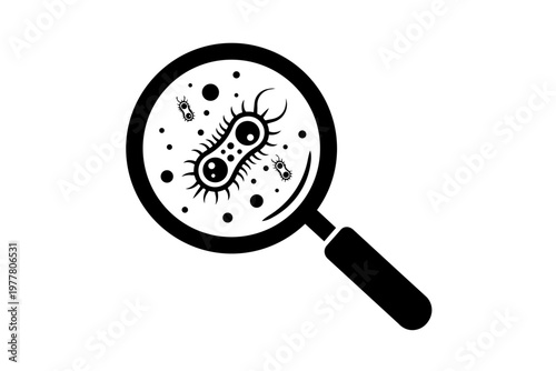 Schilderij op canvas vector magnifying glass