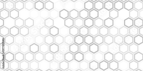 Honeycomb pattern with circle net. Honeycomb grid texture. Flat vector illustration isolated on white background.