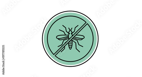 Pest control and insect repellent concept icon for mosquito prevention, indicating protection against bites and disease spread