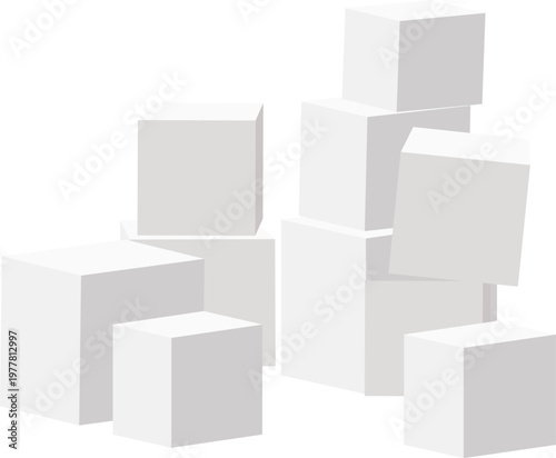 段ボールの箱が積み重なったイラスト