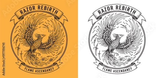 Razor Rebirth Phoenix with Flying Daggers Flame Ascendancy Art