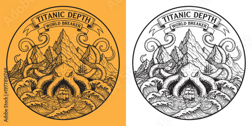 Titanic Depth World Breaker Kraken Octopus Sea Monster