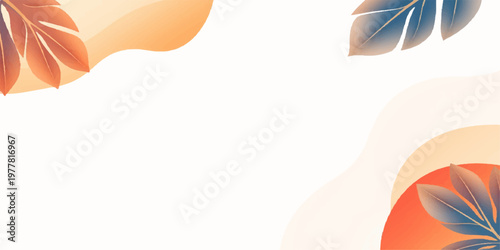 Vector illustration of an abstract background featuring a gold feather design with light yellow wave textures and artistic floral elements for a decorative wallpaper backdrop