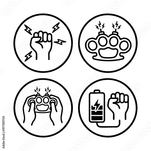 Shock Knuckles Icon Set