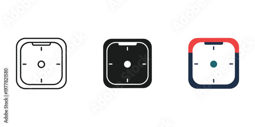 smartwatch vector illustration with different design variations, flat design