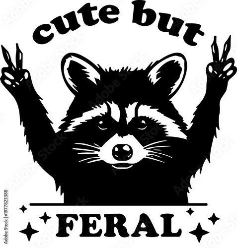 Cuadro en lienzo Cute but feral SVG