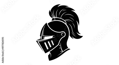 Medieval Knight Helmet Illustration - Historical Warrior Protection