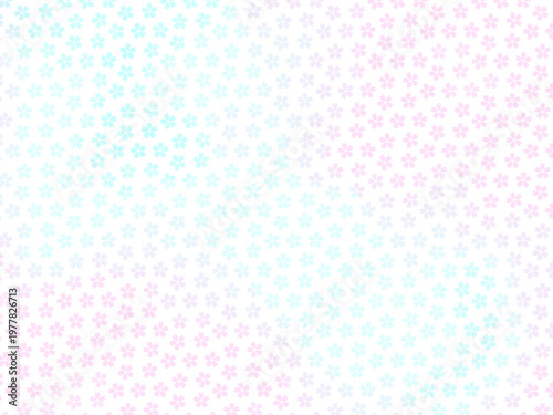 小桜文様　春霞の空のような美しい和柄の背景