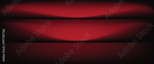Abstract gradient podium background. Empty red 3D studio background. Clean scene for product presentation mockup template. eps 10