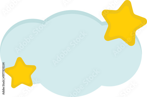 Cloud with Star illustration.