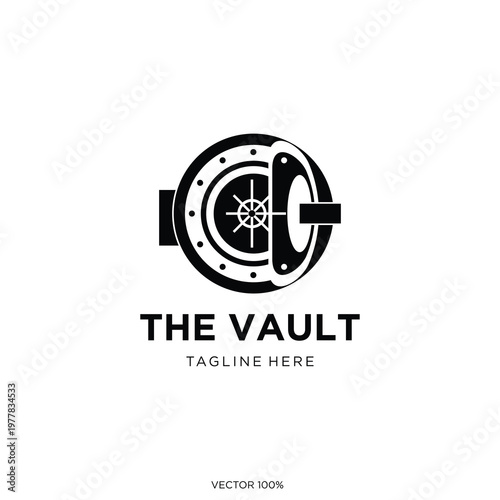 Vault Door Security Logo Icon