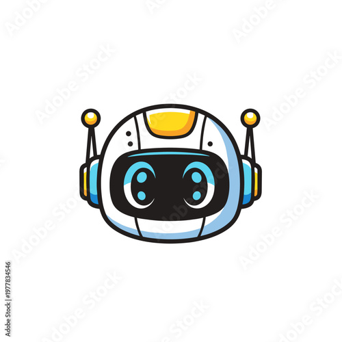 Cute cartoon reindeer with red nose and antlers walking forward