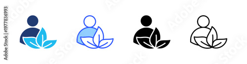 Calm Multiple Style Icon Set Collection Pack Web Banner Vector 