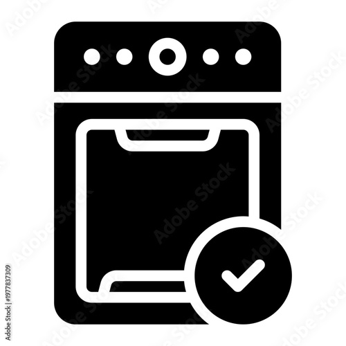 dishwasher glyph icon