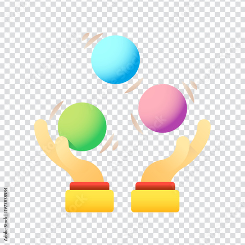 Juggling Circus Balls Icon