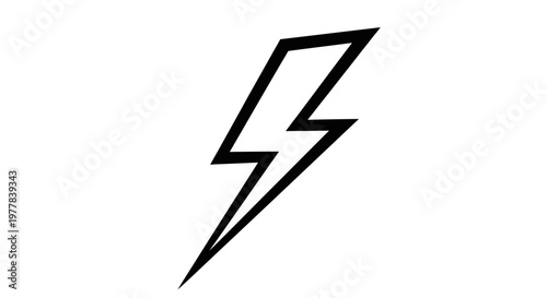 A simple black lightning bolt icon.