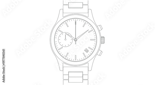 A sleek and modern wristwatch design.