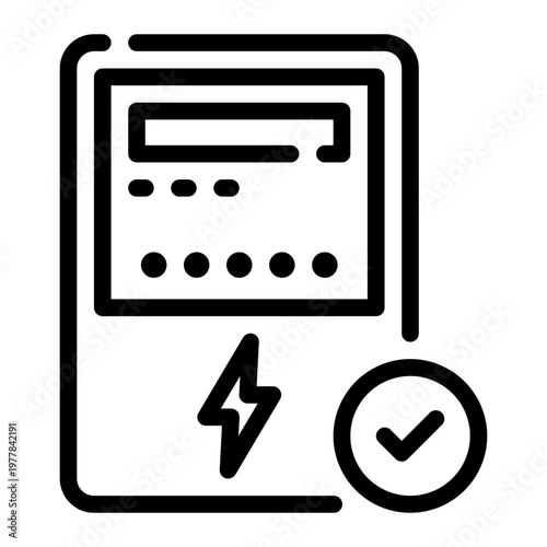 Bild auf Leinwand electric meter line icon