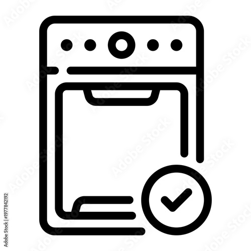 dishwasher line icon