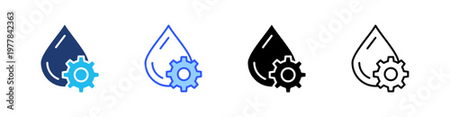 Water Management Multiple Style Icon Set Collection Pack Web Banner Vector 