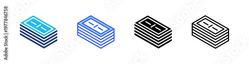 Money Multiple Style Icon Set Collection Pack Web Banner Vector 